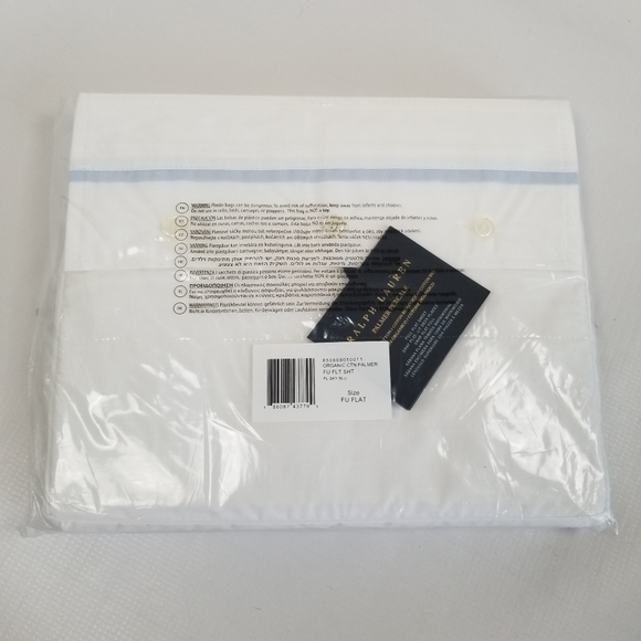 Ralph Lauren Organic Cotton Palmer Percale Full Flat Sheet New - Picture 2 of 10